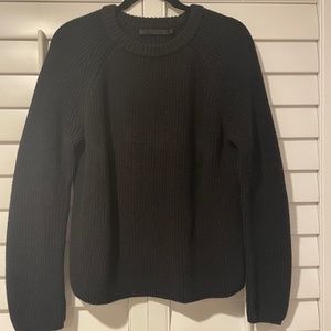 Jenni Kayne Black Cotton Fisherman Sweater Medium